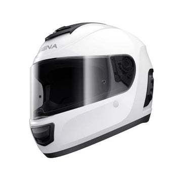 Sena Momentum Lite Bluetooth-Integrated White Helmet